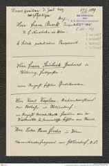 k.k. naturhistorisches Hofmuseum, Intendanzakten 1885-1896 (Hauer), Aktenzahl Z.369/1889, Seite 1